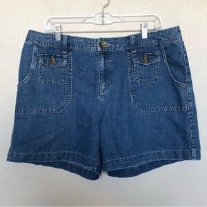EUC Vintage Cherokee High Waisted Denim Shorts 16 5” Inseam